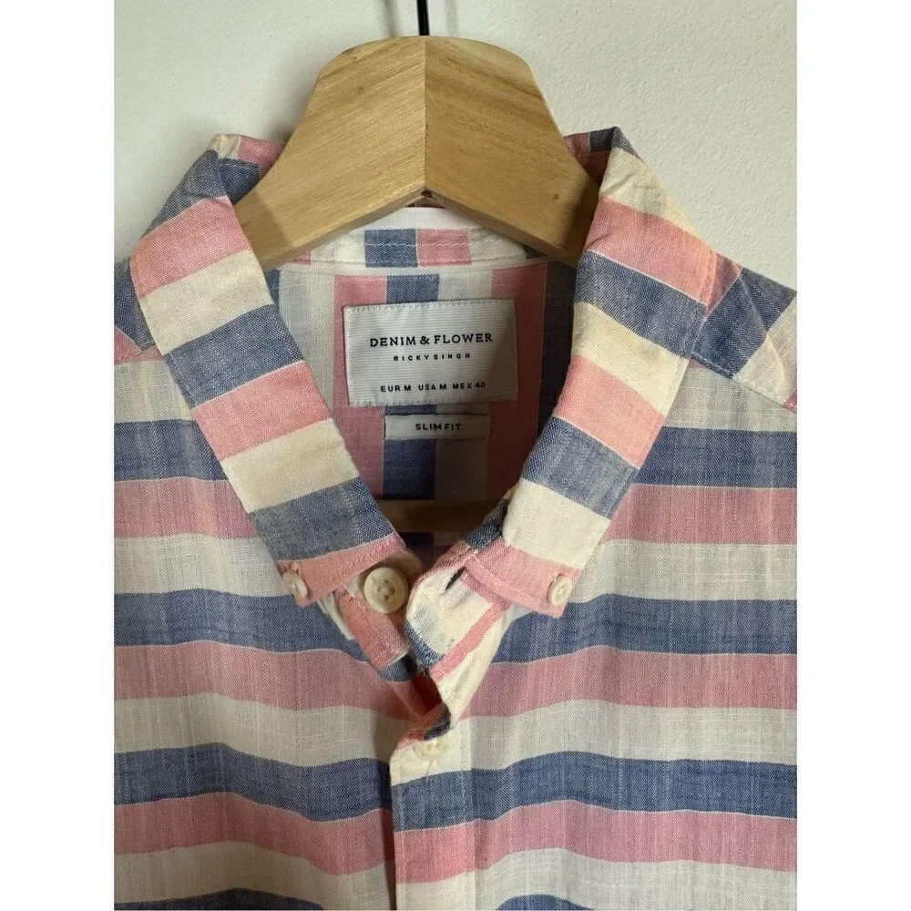 Denim & Flower Button Up - Picture 3 of 7